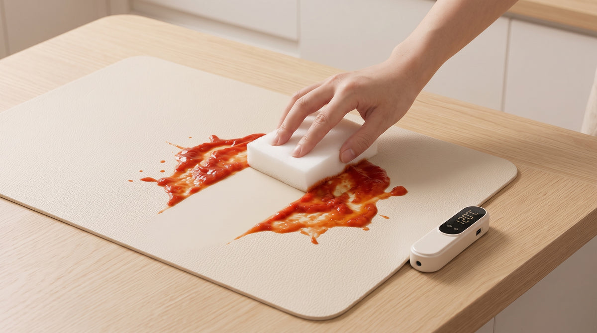Warmio Mat – Faltbare Silikon-Wärmematte für Speisen | 8 Stufen, 1–8 Std. Timer – vue 3